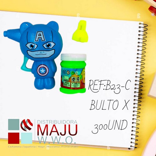 Burbujero Con Diseño Del Capitan America 10