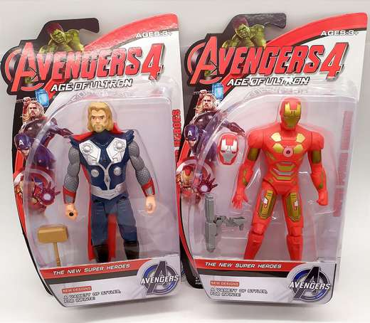 Mu004/1886-Muñecos Super Heroes En Blister Motivos