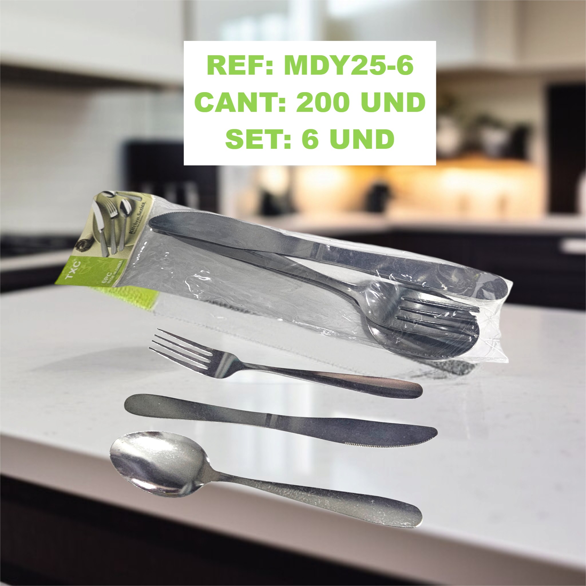 Mdy25-6 Set De Cubiertos X 6 Und