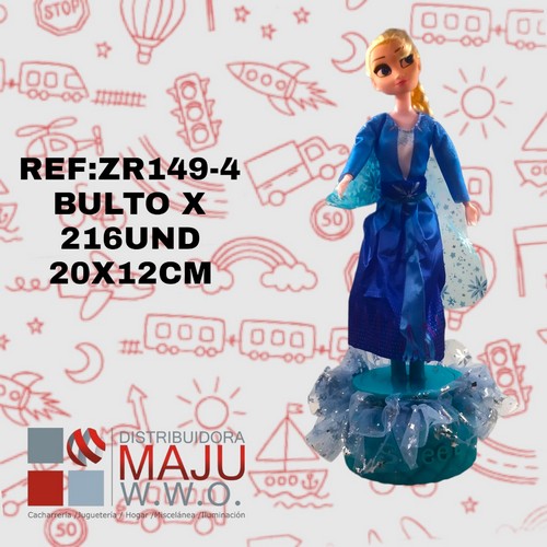 Zr149-4 Princesa Que Gira Luz Y Sonido 20X12Cm {Do