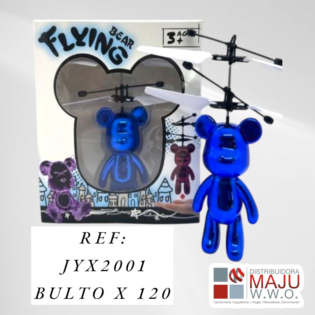 Juguete Oso Volador Con Helice Bateria Rec