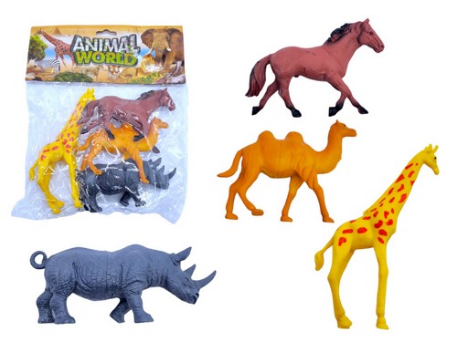 Set Animales 4 Pcs 23X28X6Cm Con Jirafa Came