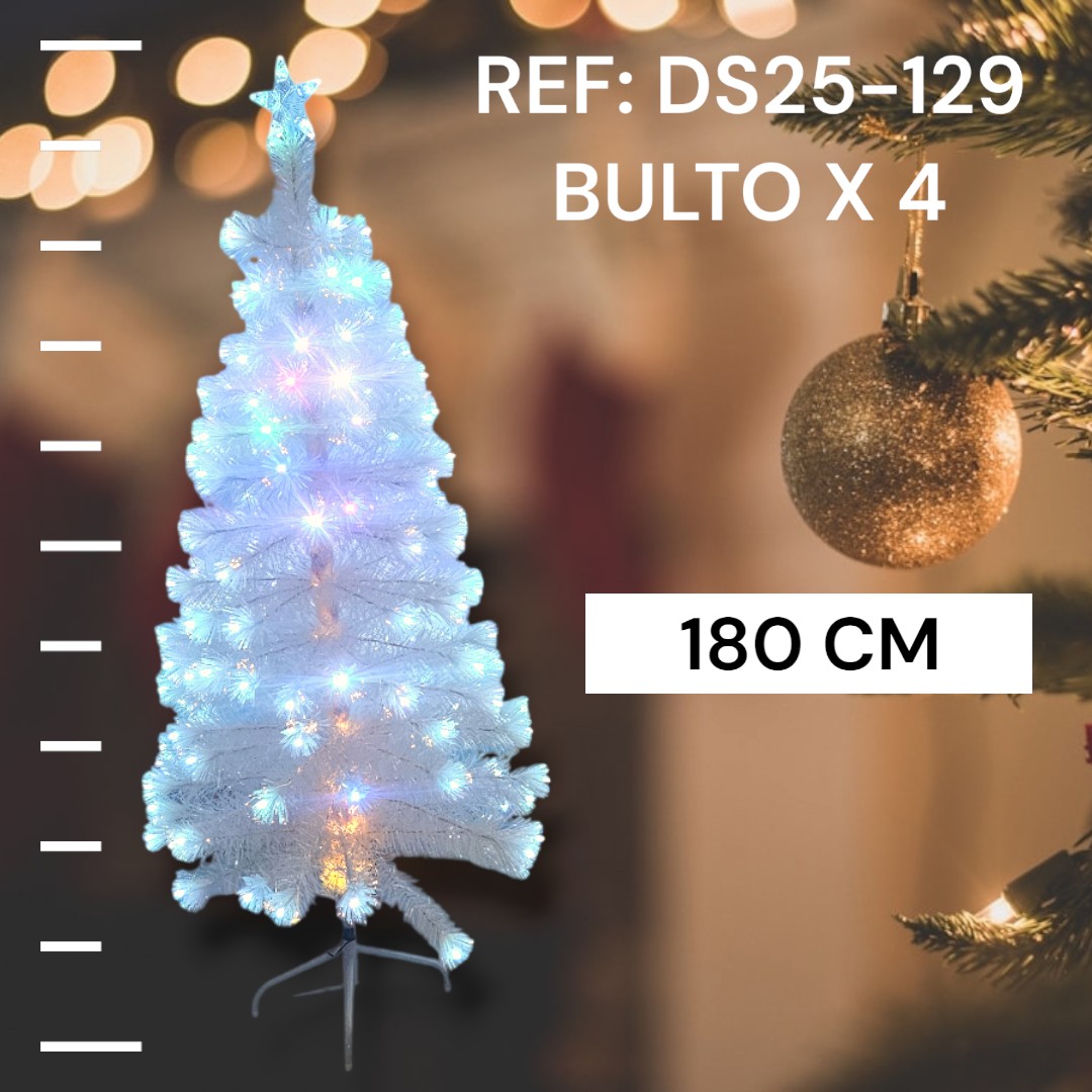 Arbol De Navidad En Fibra Optica 180Cm Co