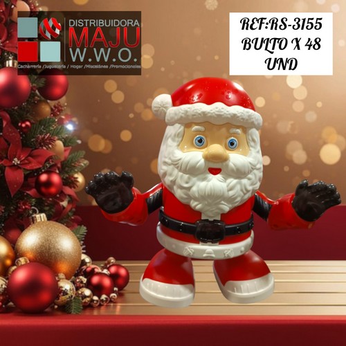 Papa Noel Bailarin (Requiere Pilas) 17X17C