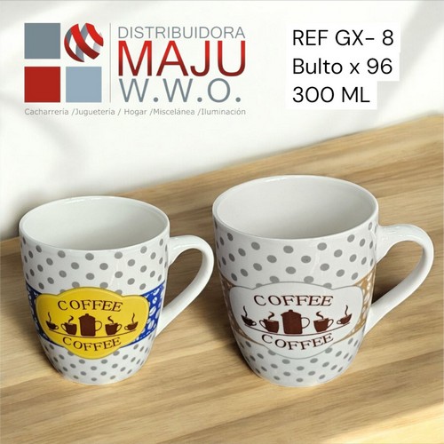 Pocillo Diseño Mensajes Coffe Varios-300Ml