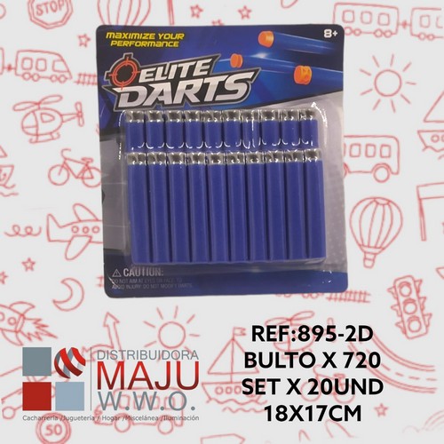 895-2D Blister De Dardos X 20 Para Niños 18X17Cm {