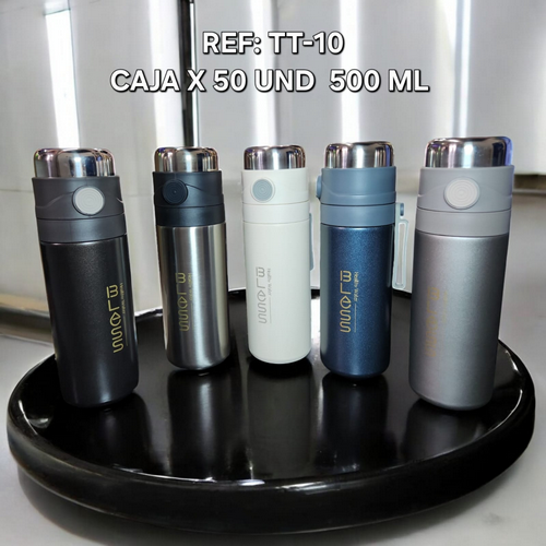 Termo 500 Ml Metalico Clasico Opaco Unicolor