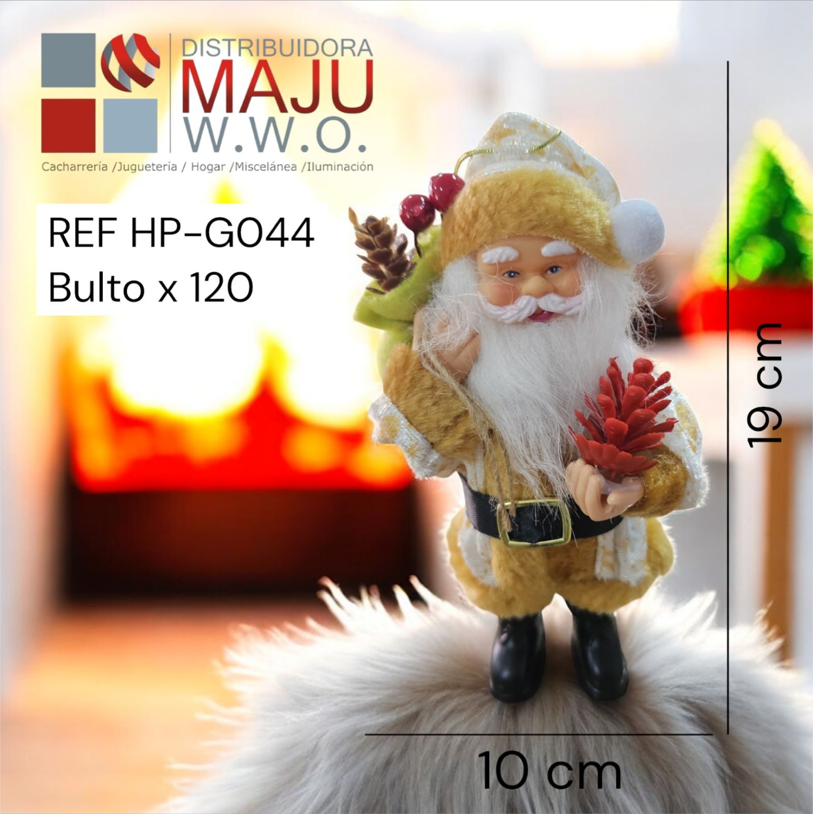Muñeco De Navidad Santa Claus Color Naranj