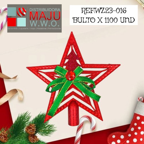 Estrella Para Arbol Mediana Con Moño