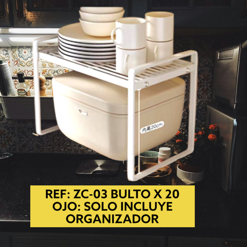 Organizador De Cocina Rectangular 2 Puestos
