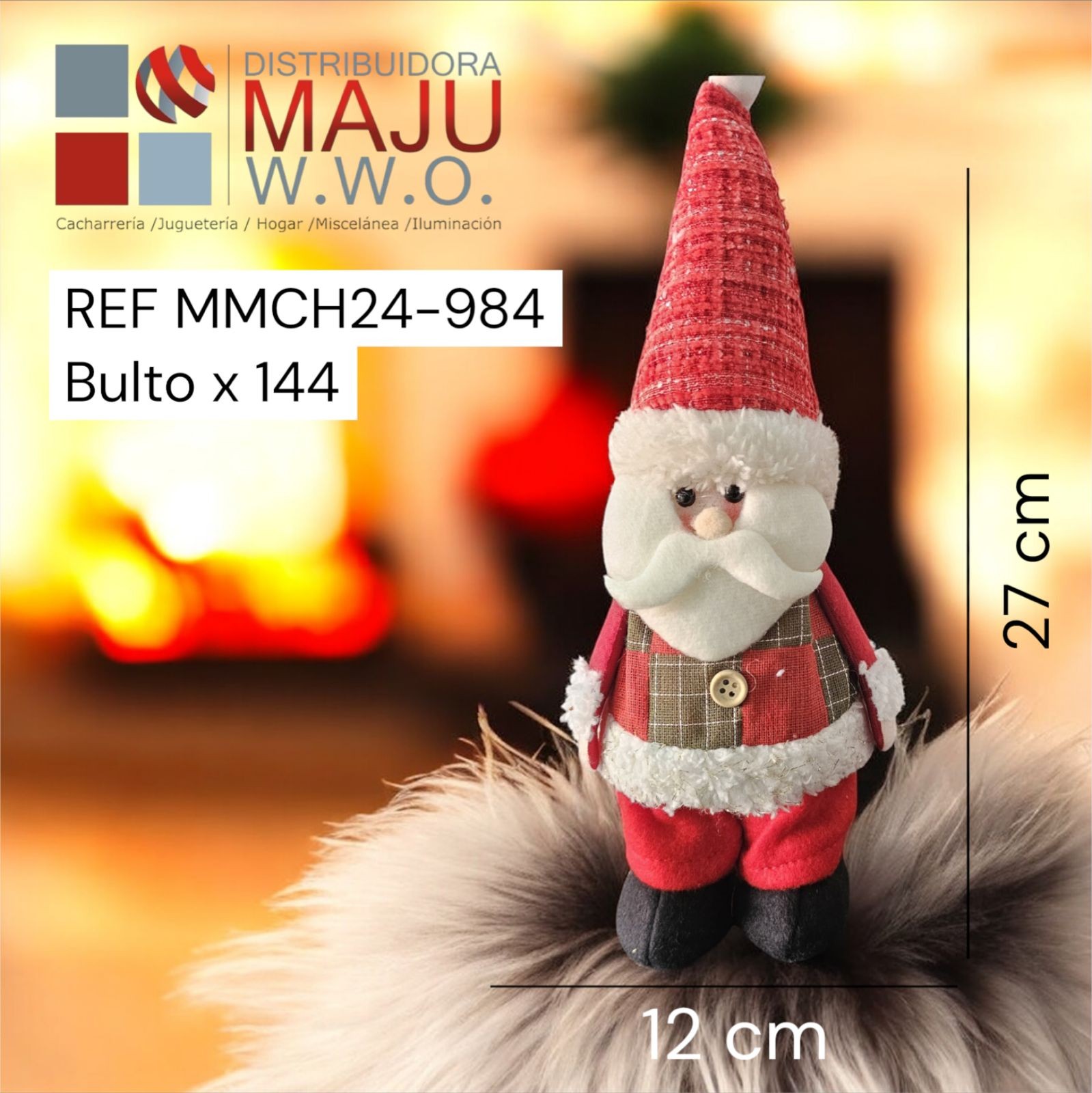 Muñeco De Navidad Santa Claus Con Luz A