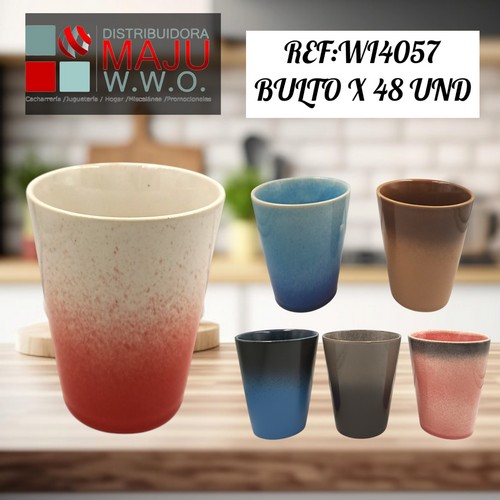 Pocillo Ceramico Asiatico Para Te Colores J