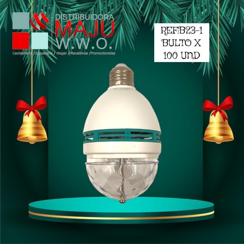 Bombillo Led Multicolor(Discotequero)14X8Cm