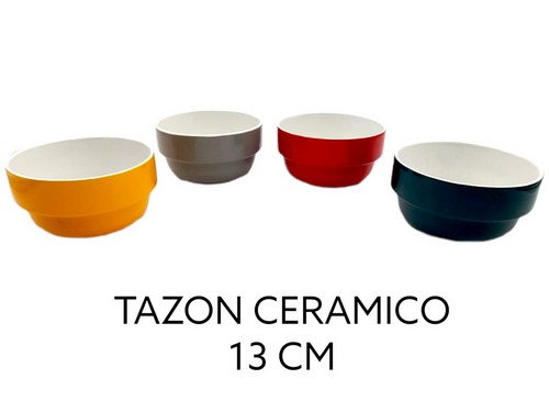 Ba-281-8 Tazon Ceramica Clasico De 13X7 650Ml Colo