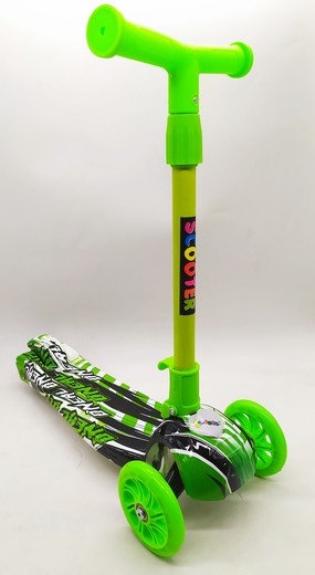 Sl-001Pz Patineta Con Mango Diseño Grafiti Materia
