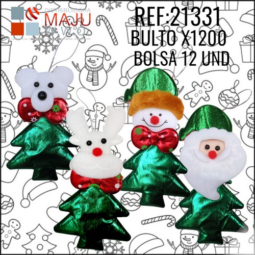 Muñecos Navideños Con Arbol Brillante Bols