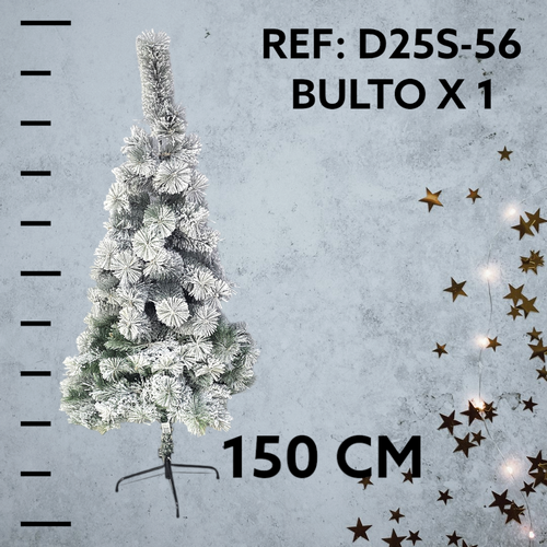 Arbol De Navidad Verde Con Capas De Nieve