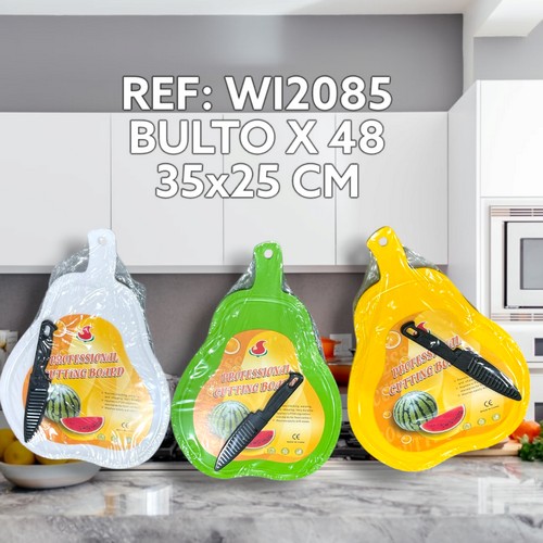 Kit Tabla De Cocina Forma Pera 36Cm