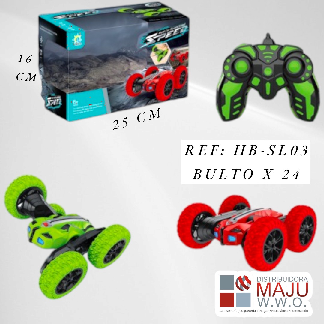 Carro Loco Giro 360 Colores Varios Con Bat