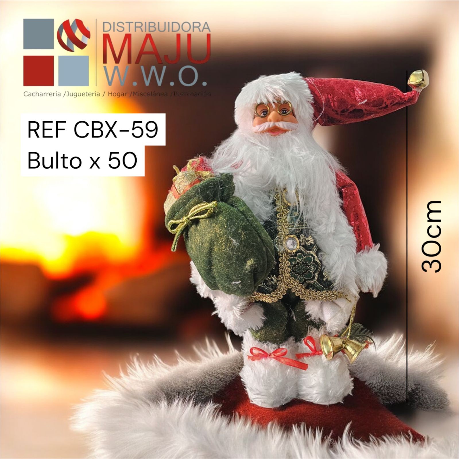 Muñeco De Navidad Santa Claus Con Colores R