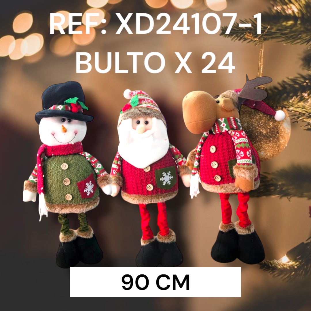 Muñeco De Navidad Patas Largas Con Bolsi