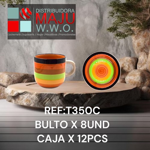 Set De Pocillo Mas Plato X 12Pcs 280Ml,16Cm