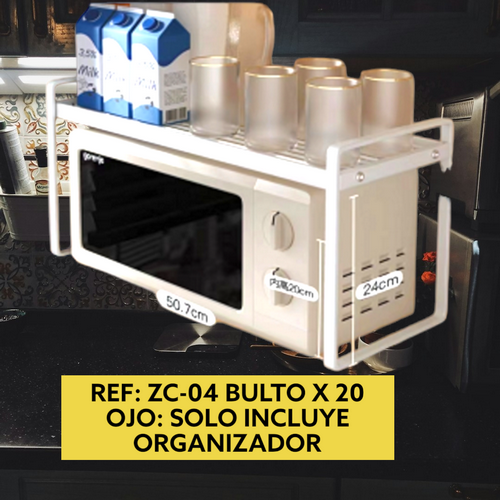 Organizador De Cocina Metalico En Blanco 50X