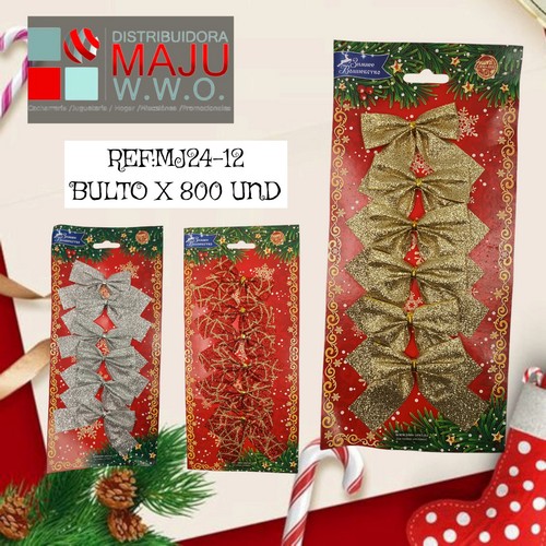 Corbatin Navideño Pequeño Enblister X6Pcs