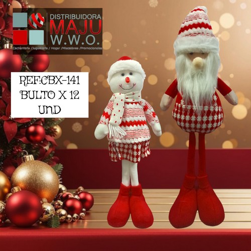 Muñeco Navideño Patas Largas 50Cm