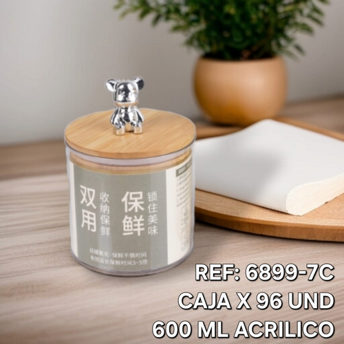 Recipiente Para Grano En Acrilico 600Ml