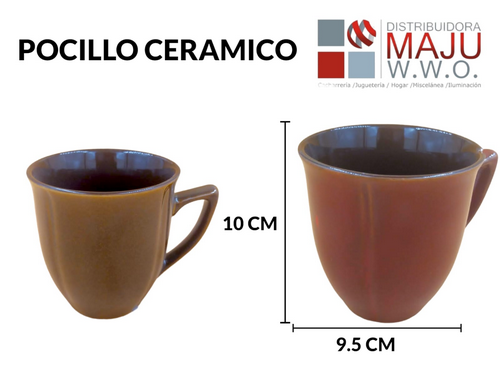 Pocillo Ceramico Tradicional Artesano De 9.