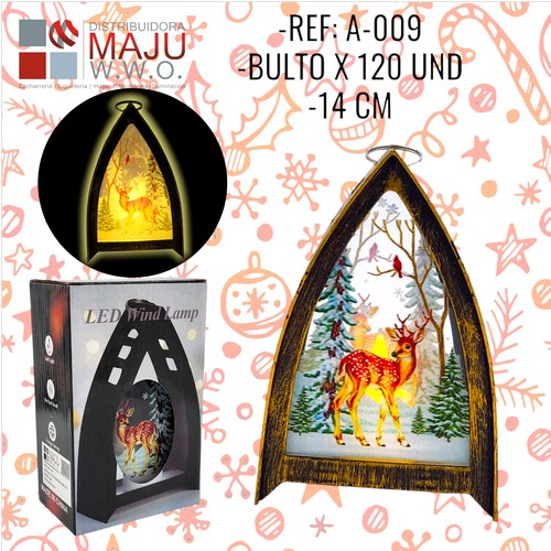 A-009 Cupula Led Con Motivos Navideños 14X9Cm