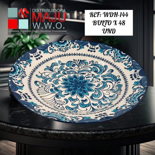 Plato Ceramico Redondo Tradicional Para So