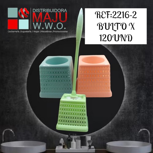 Cepillo Para Baño Cuadrado Mango De Plastic