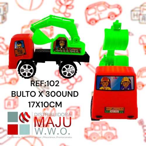 Carro De Tipo Excavadora Para Niños 17X10Cm {D