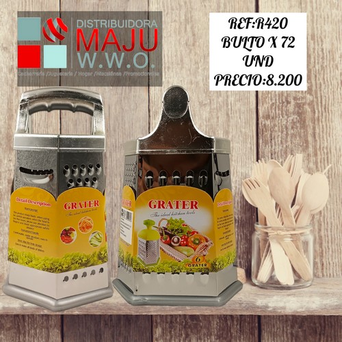 Rallador Hexagonal Metalico 20 X 12 Cm