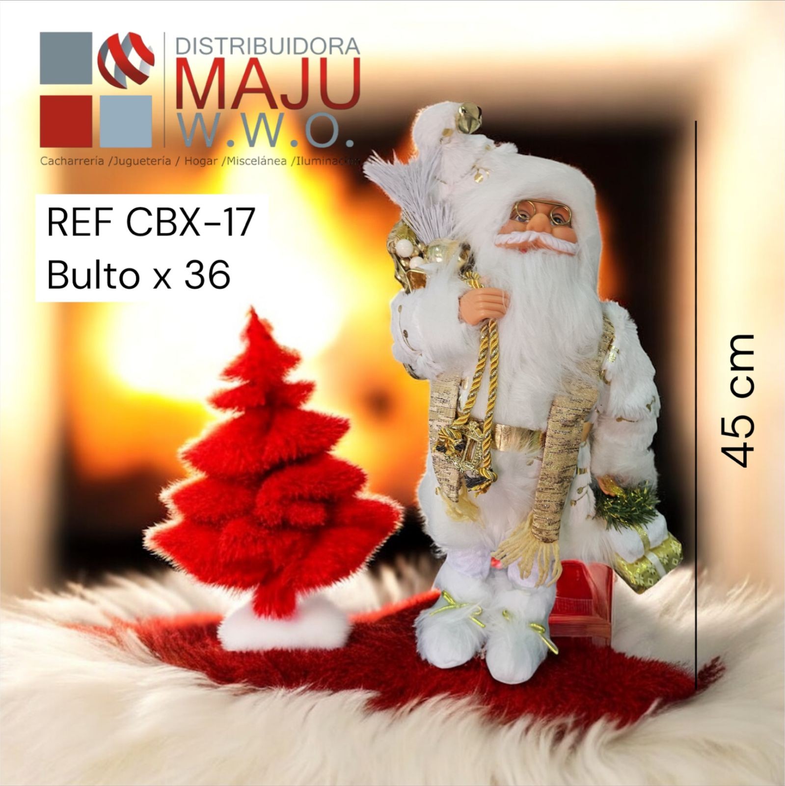 Muñeco De Navidad Santa Claus Amarillo Y Bl