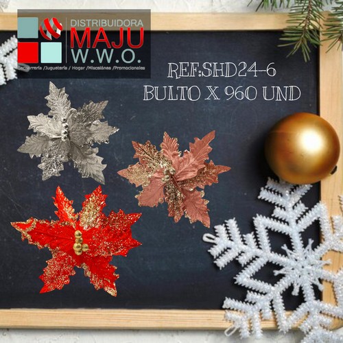 Flor Decoracion Navidad 34Cm