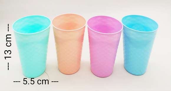 Vaso Plastico Diseños Escamas X 4