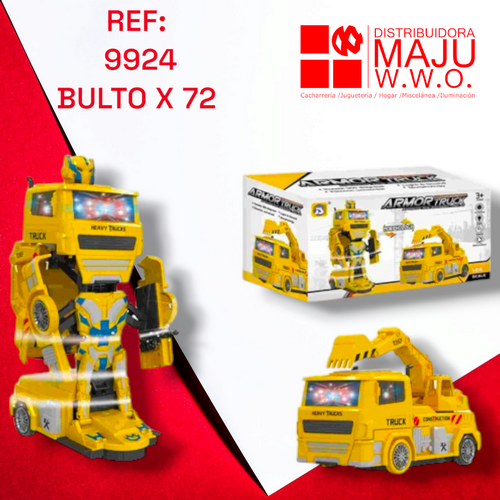Juguete Transformer Excavadora Con Luces Y So