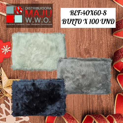 Tapete Rectangular Peludo Colores
