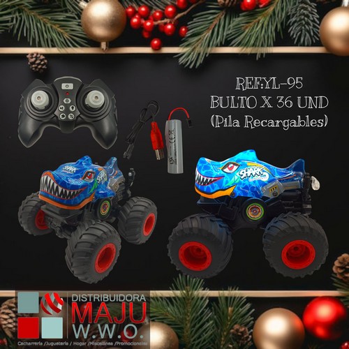 Carro Tiburon Monster Truck Control Remoto (