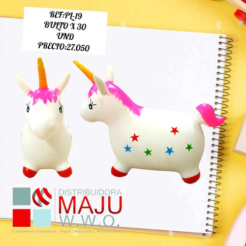 Animal Inflable Unicornio Blanco De 66 Cm Co