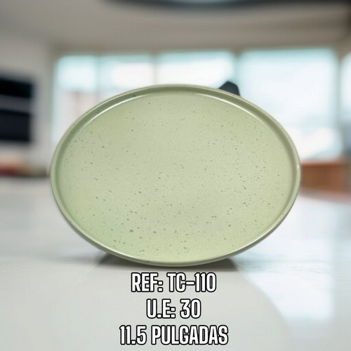 Plato Ceramico Artesanal Redondo Colores Te