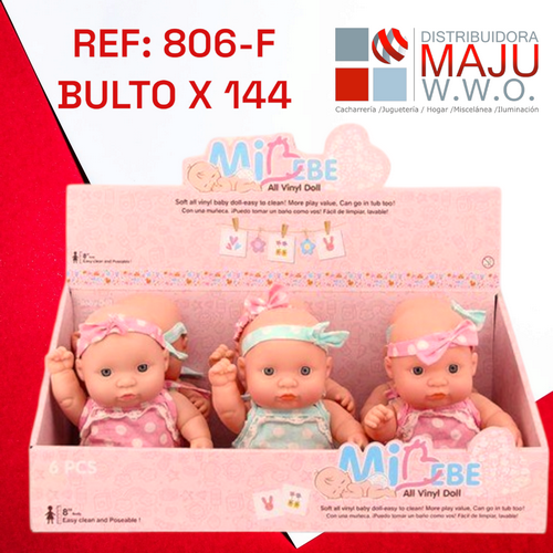 Bebe Para Niñas Set De 6 Pcs Pigmento Claros