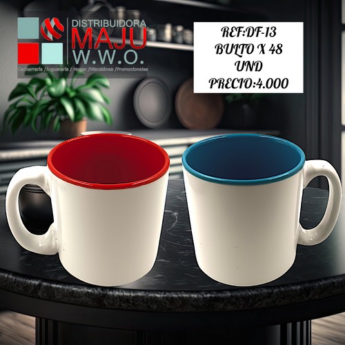 Pocillo Mug Colores Internos De 300Ml