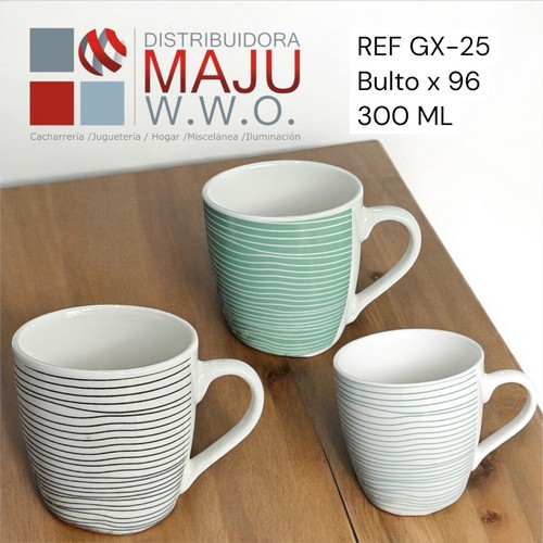 Pocillo Diseños Lineales Varios-300Ml
