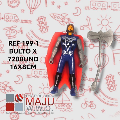Muñeco De Superheroes Con Luz Roja Para Niño