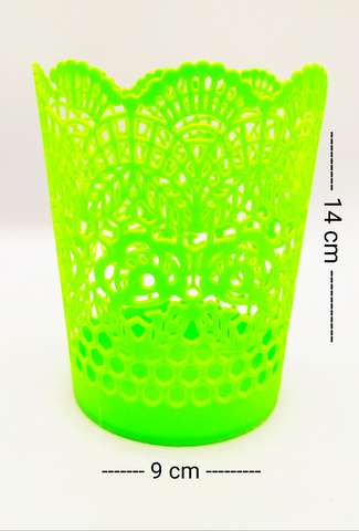 Papelera Flores Plastica