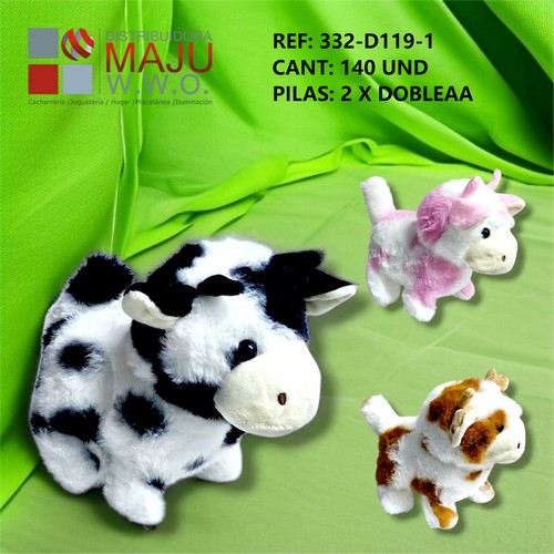 D119-1 Vaca Peluche Con Movimiento
